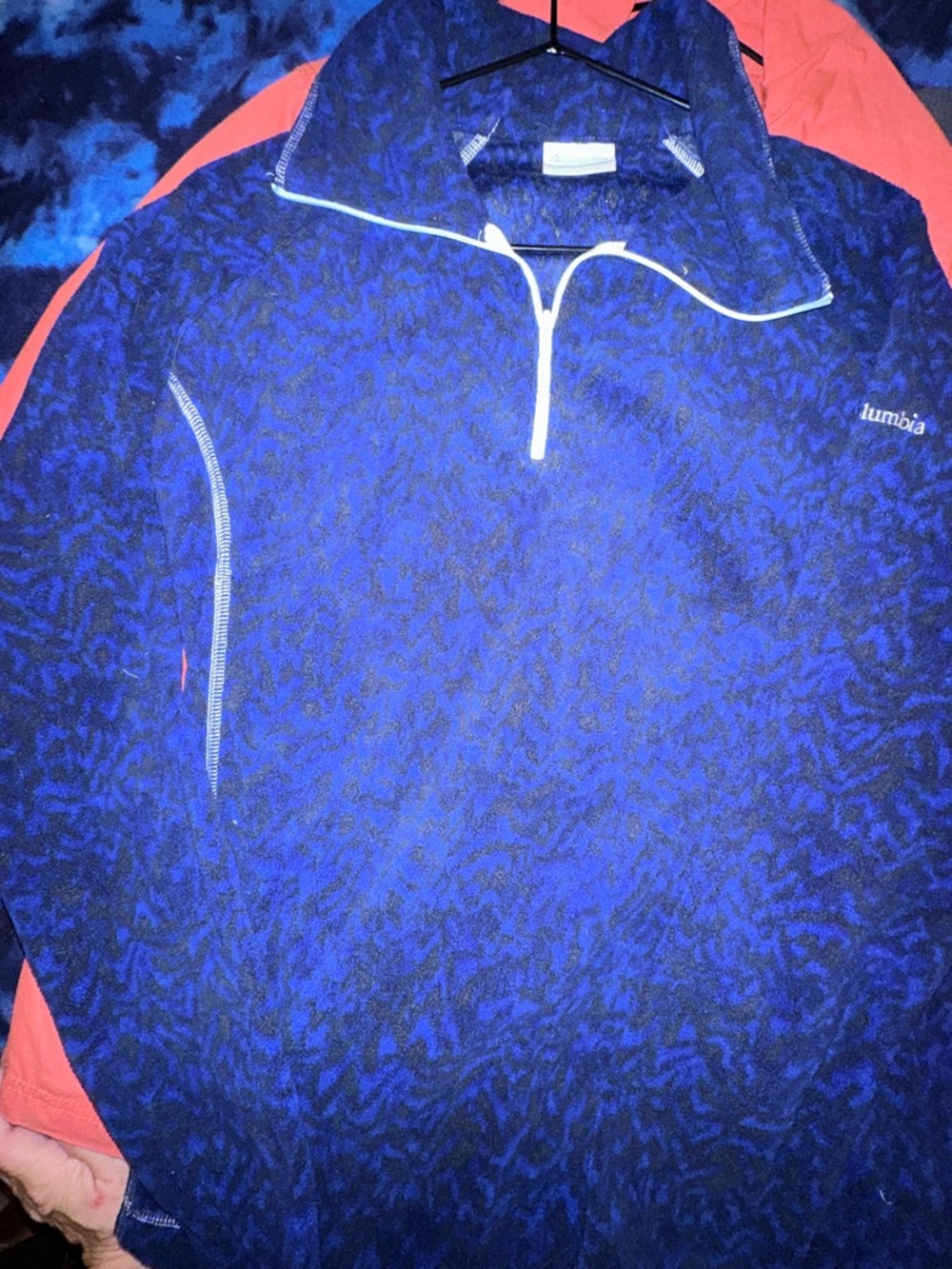 Columbia Blue and Black Quarter-Zip Pullover Sweatshirt